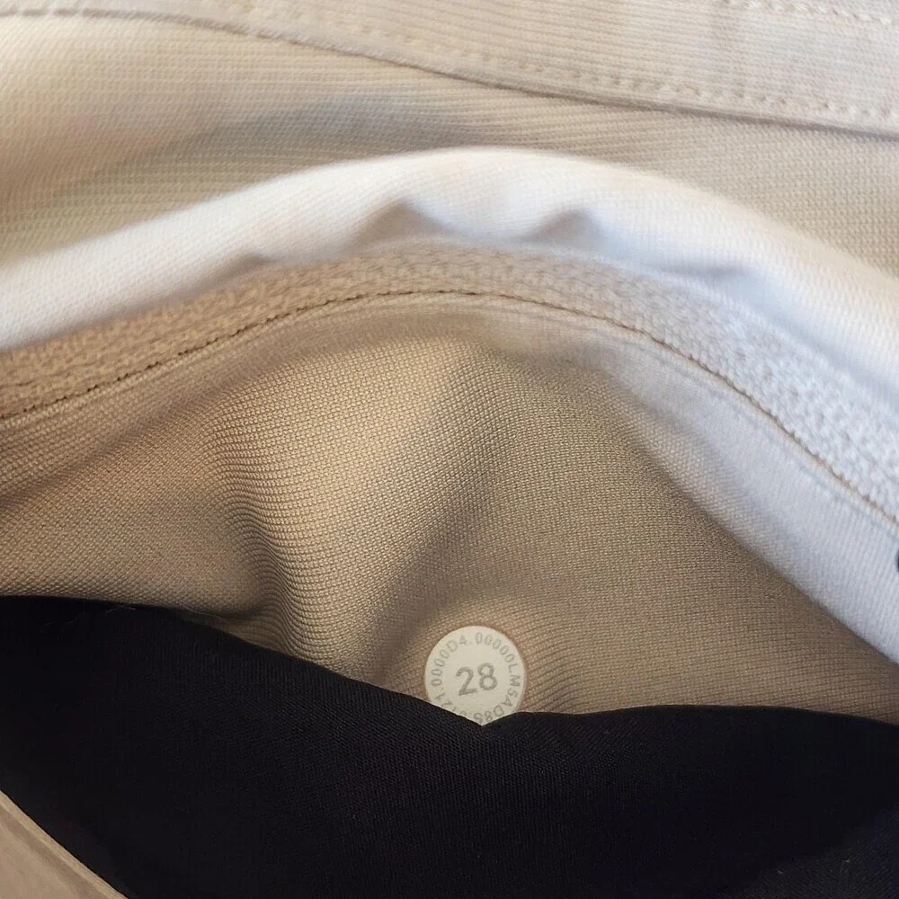 Lululemon Pants Mens 28 Beige Slim Fit Stretch Khaki 5 Pocket Casual Athletic
